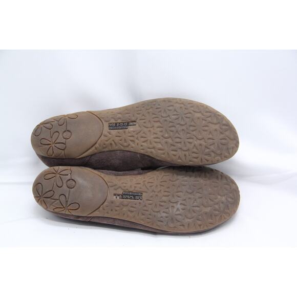 Merrell Mimix Bond Shoes Womens Sz 8 Brown Suede Ballerina Ballet Flats Slip On - Picture 6 of 7